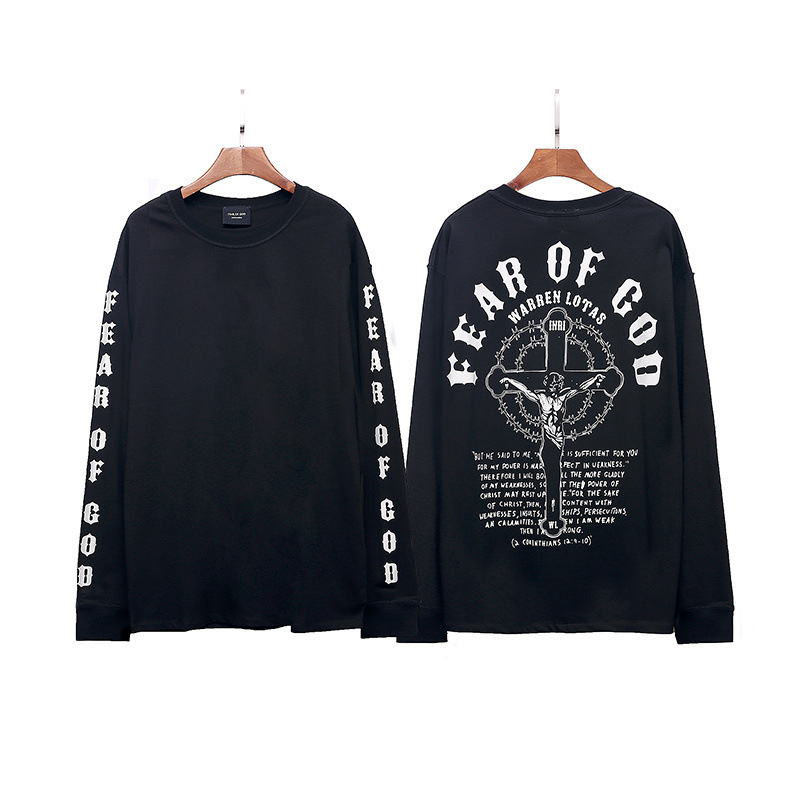 

Fear of God Limited Fog Jesus Long Sleeve T-shirt, White;black