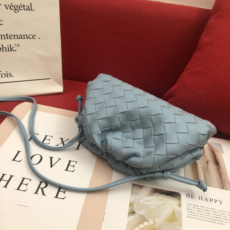 designer fashion genuine weave leather cloud bag ladies clutch hand soft dumpling hobo shoulder bags purse High Quality