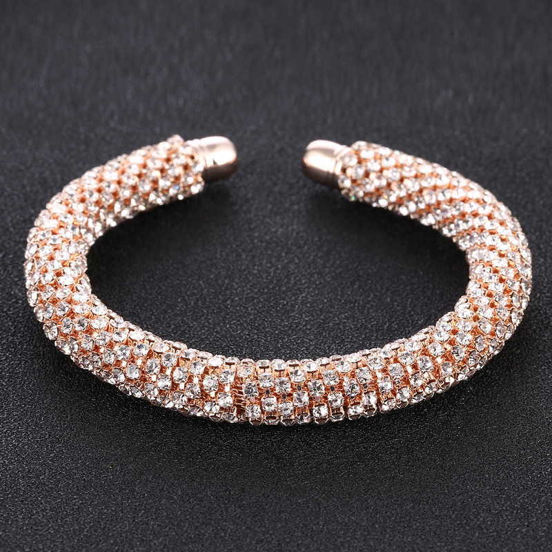 

Fashion Full Crystal Rhinestones Claw Chain Bracelet for Women Korean and European Style Party Cuff Bracelets Trend Jewelry Gift Q0719