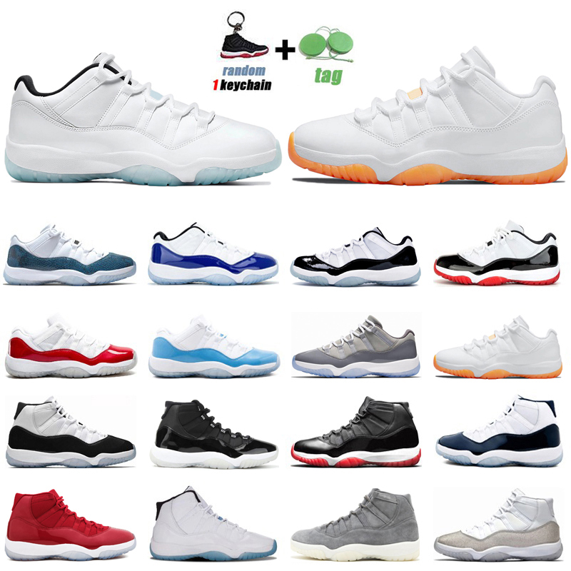 

11s Jumpman Basketball Shoes For Men Women 11 Low Legend Blue concord Space Jam Jubilee 25th Anniversary Metallic Silver mens trainers sport sneaker, White bred