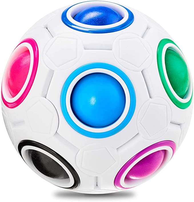 

Rainbow Fidget toys Cubes Puzzle Ball Magic Stress Relief toy Light Up Cube for Kids Adults Brain Teasers Games Decompression