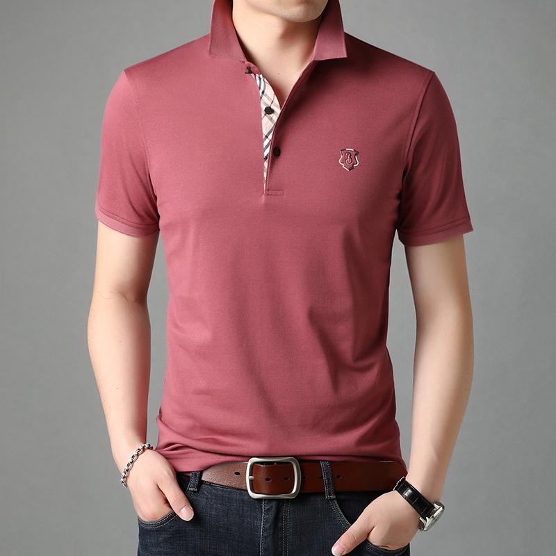

Men's Polos Shirt Men Embroidery Designer Summer Brand Turn Down Collar Top Quality Short Sleeve Casual Tops Fashions Man Clothing 2021, Sky blue