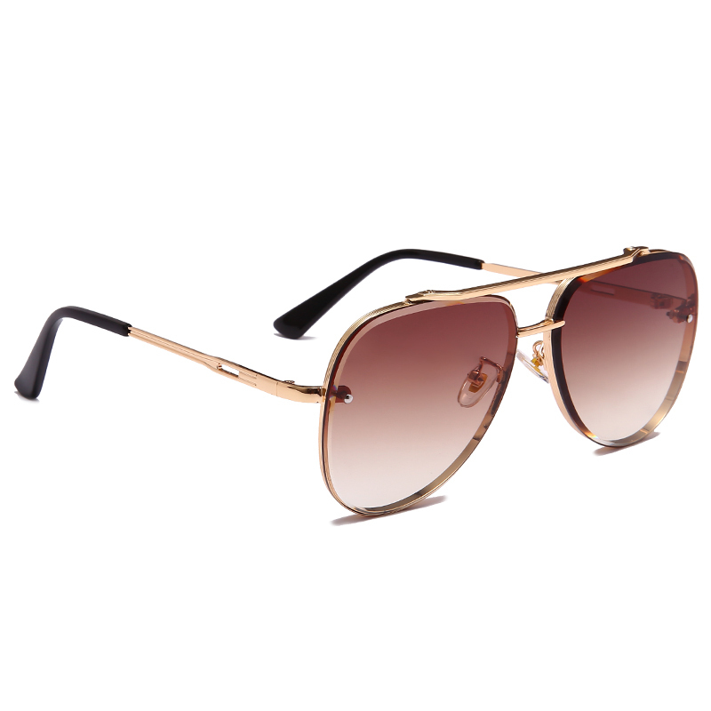 

New Fashion Classic Pilot sunglasses Cool men Brand design Metal sunglasses Vintage women Shades UV400 Oculos De Sol Glasses wholesale, Silver