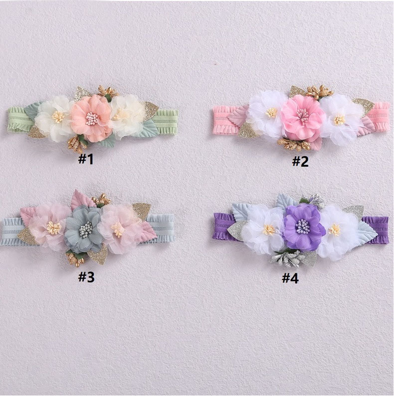 

A959 Europe Fashion Baby Girls Lolita Flower Crown Headband Kids Princess Elastic Hair Band Children Soft Headwear Hairbands, Mixed color