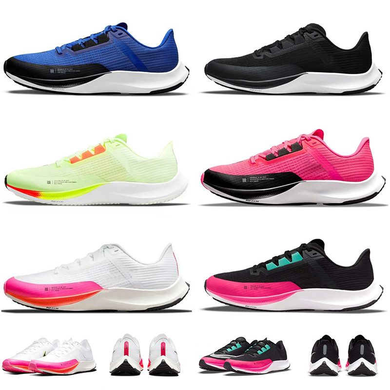 

2021 Newest Rival Fly 3 Running Shoes Zoom White Pink Black Aqua Blue Mens Womens Trainers Outdoor Sneakers, A2 white pink 36-45