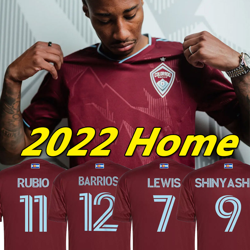 

2022 2023 MLS Soccer Jersey Colorado LEWIS BARRIOS SHINYASHIKI 22/23 football Rapids Home shirt RUBIO KAYE PRICE WILSON GALVAN uniforms Men S-2XL, Keluoladuojiliu 22-23 home