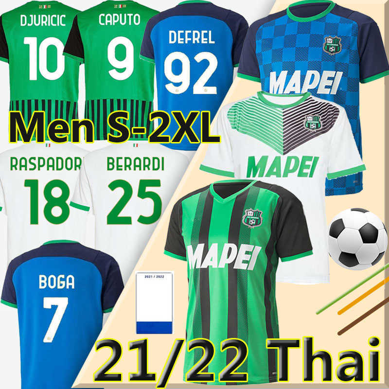 

2021 2022 US Sassuolo Calcio Soccer Jerseys 21/22 LIROLA PRINCE Chiriches Djuricic men t-shirts MATRI SERNICOLA Locatelli Berardi Boga, White;black