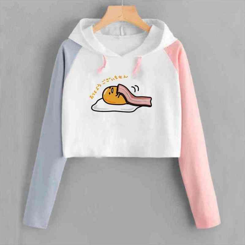 Harajuku kawaii paresseux capuche de sweat à capuche femme sweat-shirt drôle gudetama agg graphique imprimé graphique sweats à capuche pull japon