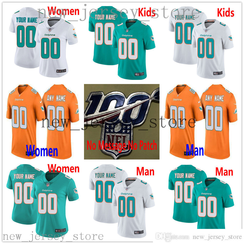 

Custom Stitched ManMiamiDolphinFootball Jersey Mens Women Youth Kids Green White Jerseys Message number And name on the order, Black;yellow