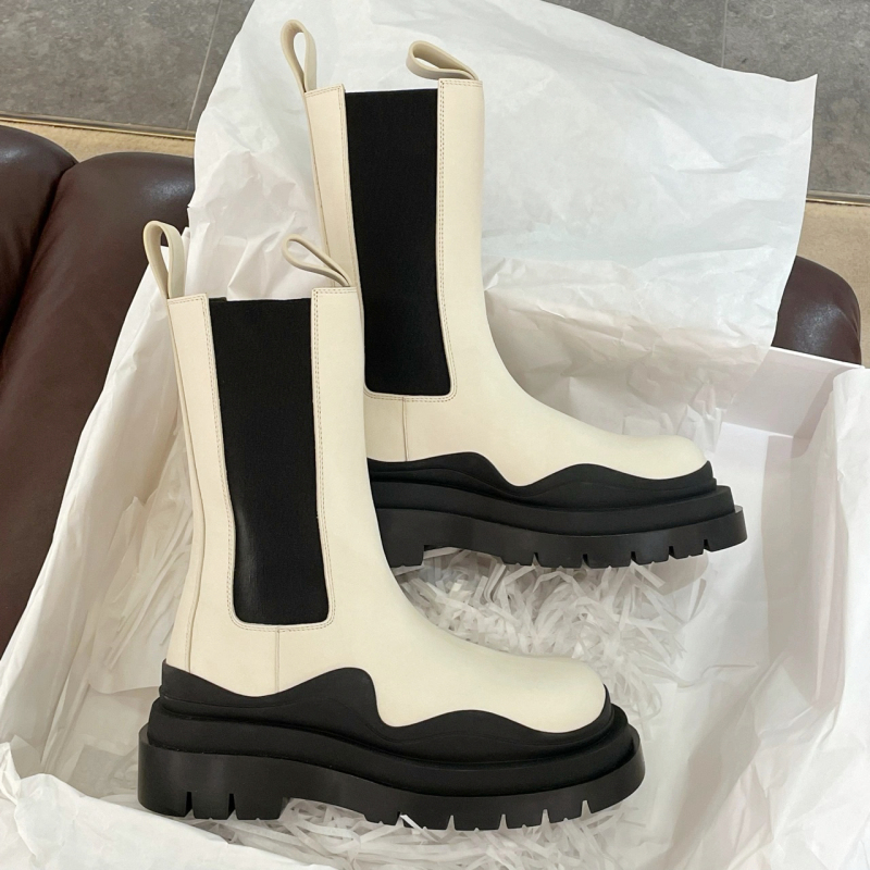 

Men Designers Boots Women TIRE Leather Ankle Chaelsea Boot Fashion Wave Colored Rubber Outsole Elastic Webbing Comfort Exquisite bottega boots, Pink sole low