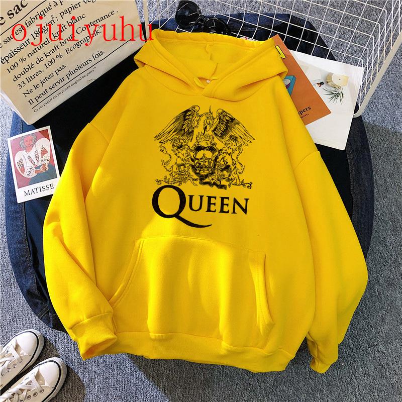 

Men's Hoodies & Sweatshirts Freddie Mercury Queen Band Hip Hop Casual Hooded Pullovers Funny Graphic Swearshirt Unisex Fashion Oversized Str, Black