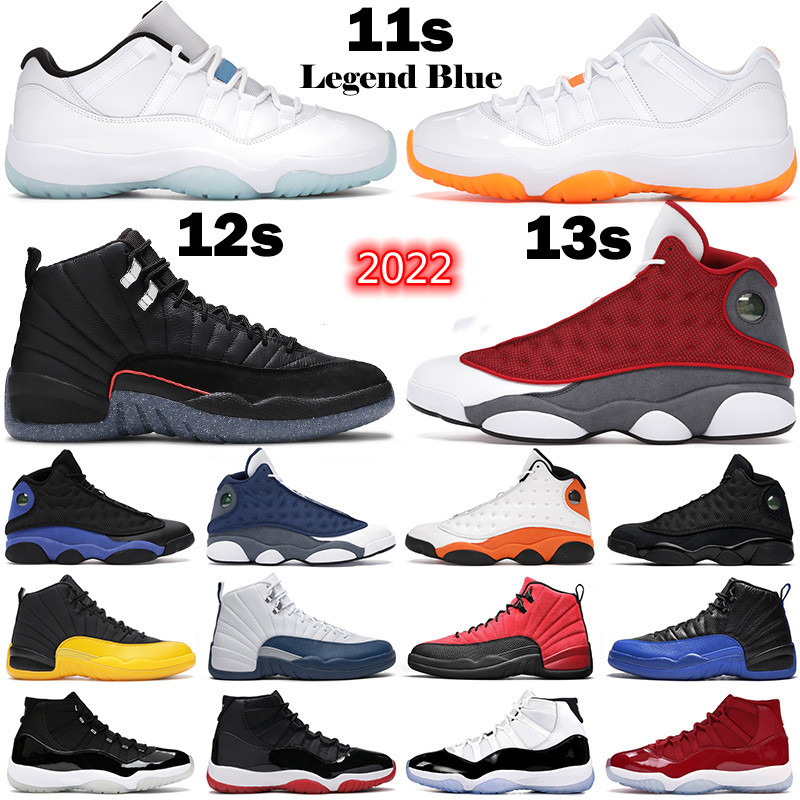 

2022 Top Quality Basketball Shoes Men Women 12s Utility Grind Reverse Flu Game Twist 11s Legend blue low Bright Citrus 13s Red Flint Black Cat Obsidian mens sneakers