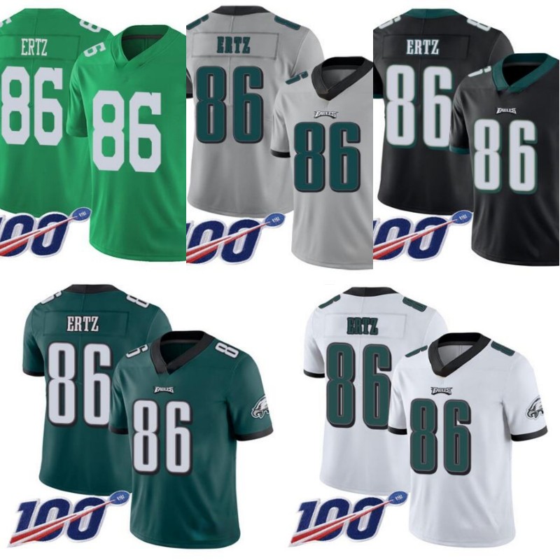 

Philadelphia Eagles Men #86 Zach Ertz Women Youth 100th Jersey, Black;red