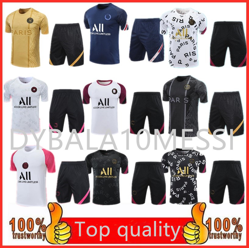 

2021/2022 mens real madrid tracksuits soccer training suit Short sleeve 3/4 pants kits 21/22 men Football shirt tracksuit