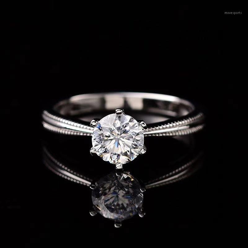 

Cluster Rings Wedding Ring Jewelry Proposal 925 Silver Moissanite 1.00ct D VVS Can Be Customized In 18K Gold For Women1