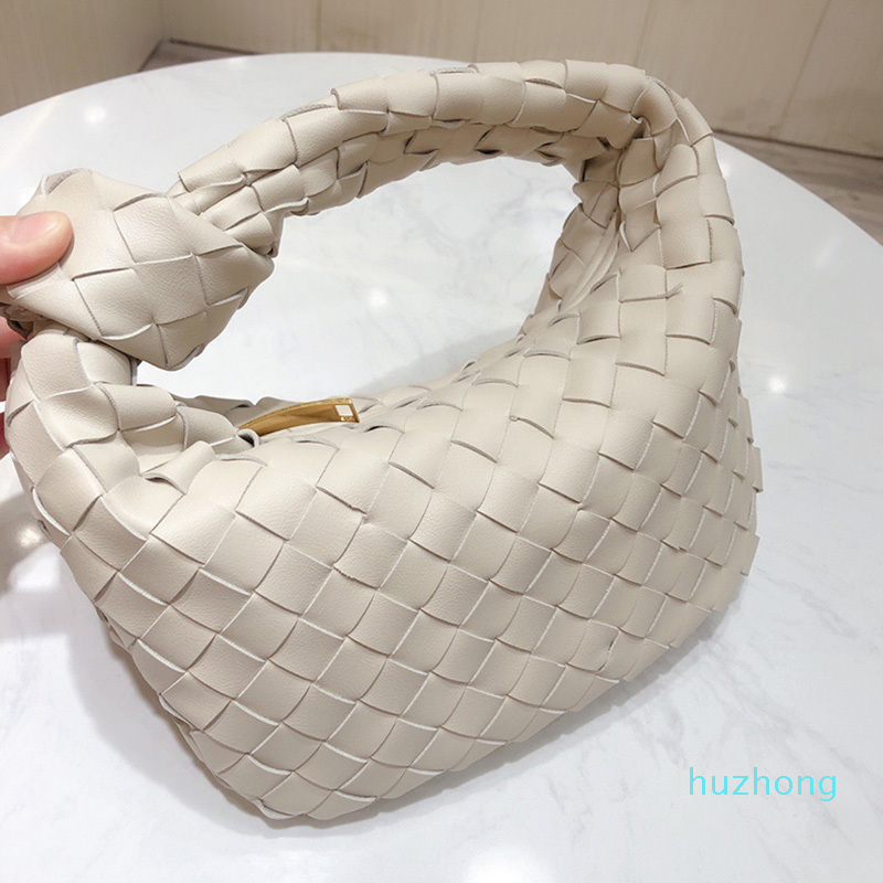 

Women luxury designers evening bags handbag purse soft Lambskin Calfskin woven Mini jodie boho shoulder bag fashion leather Knotted strap, Green