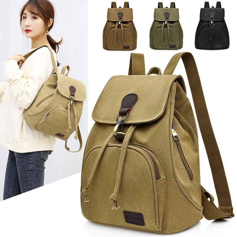 

Man Canvas Backpacks Vintage Schoolbag For Teenage Girls Retro College Student Fashion Male School Bags Fabric Knapsack Backpack, Black