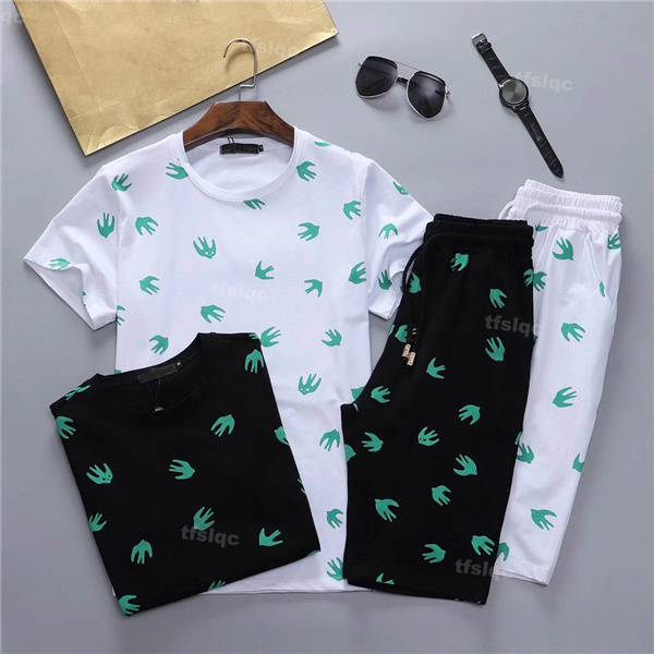 

Mens Tracksuit Letters Embroidery Summer Fashion Sportswear Short Sleeves, Gray