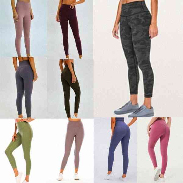 

LULU High Waist 32 016 25 78 Womens Sweatpants Yoga Pants Gym Leggings Elastic Fitness Lady Overall Full Tights Work Q5eB#, Black