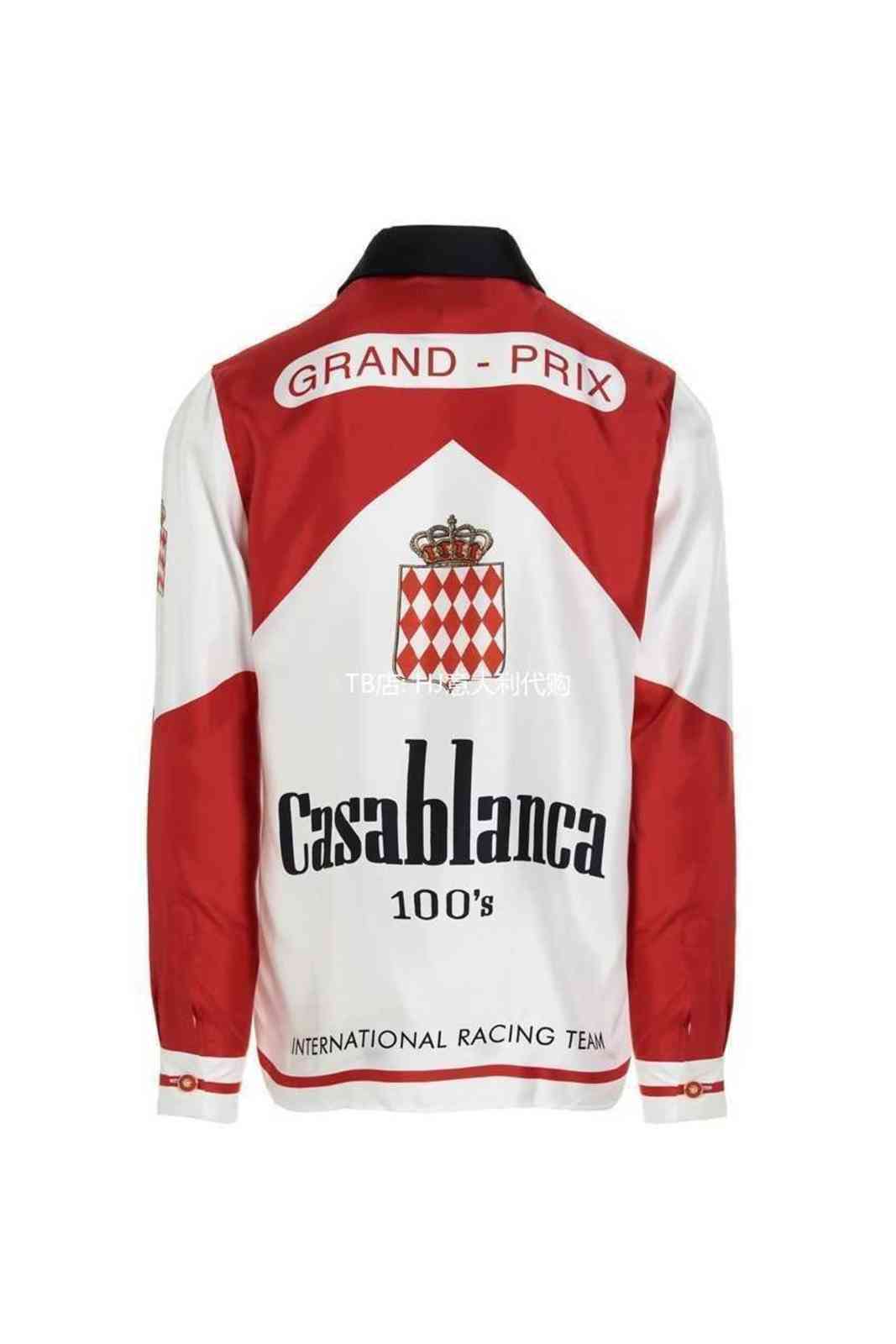 

Casablanca aw21 men's Casablanca silk twill Print Long Sleeve Shirt, White;black
