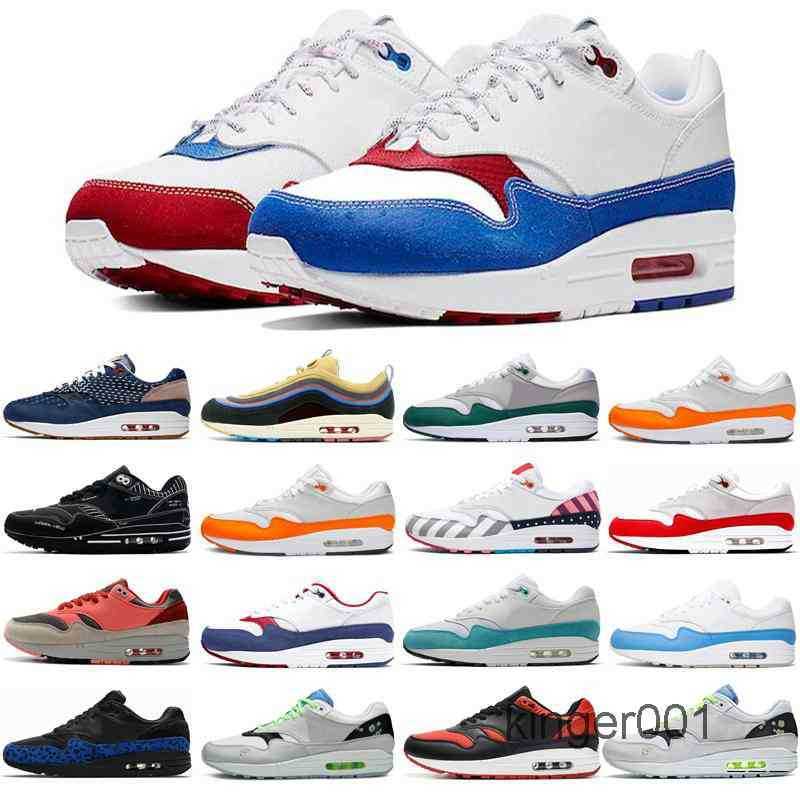 

2020 classic 1 one Men women 87 Casual Shoes Triple Black White Sports Trainer Cushion Surface Breathable Mens Sports shoe sneakers 36-45 UK9X, Color 08