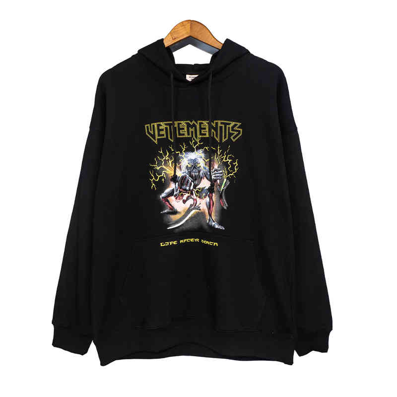 

Life After Death Vetement Hoodie lightning Evil Spirit Graphic Print Sweatshirt Men Women High Quality Terry Cotton VTM Pullover4