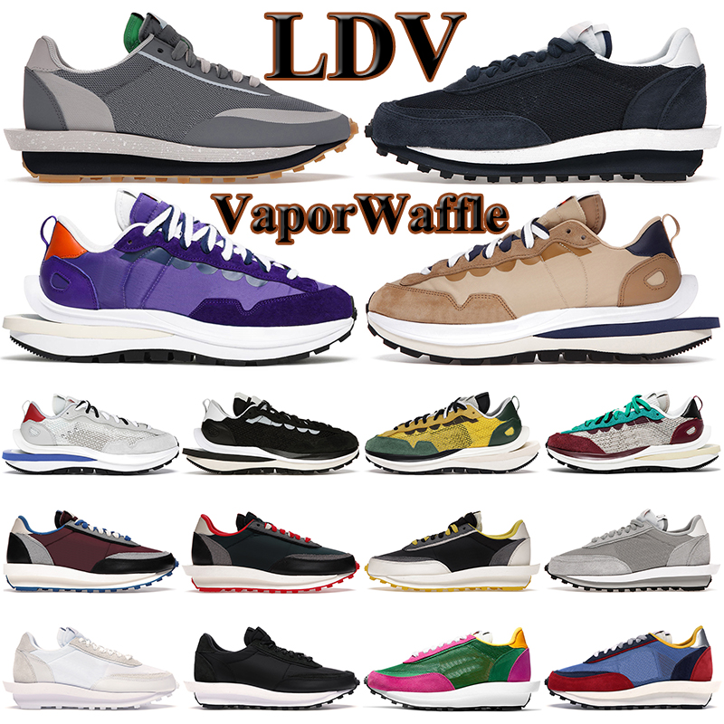 

2022 ldv waffle vaporwaffle mens running shoes pegasus Fragment LDWaffle Dark Iris Sesame Noir Sail Pure Platinum men outdoor trainers sneakers walking jogging, 36-45 black white