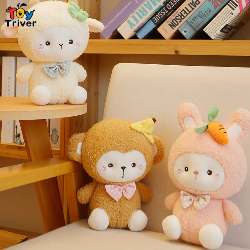 

Kawaii Sheep Lamb Monkey Rabbitt Bunny Plush Toys Stuffed Animals Doll Baby Kids Children Girls Boys Birthday Gifts Room Decor Y0726