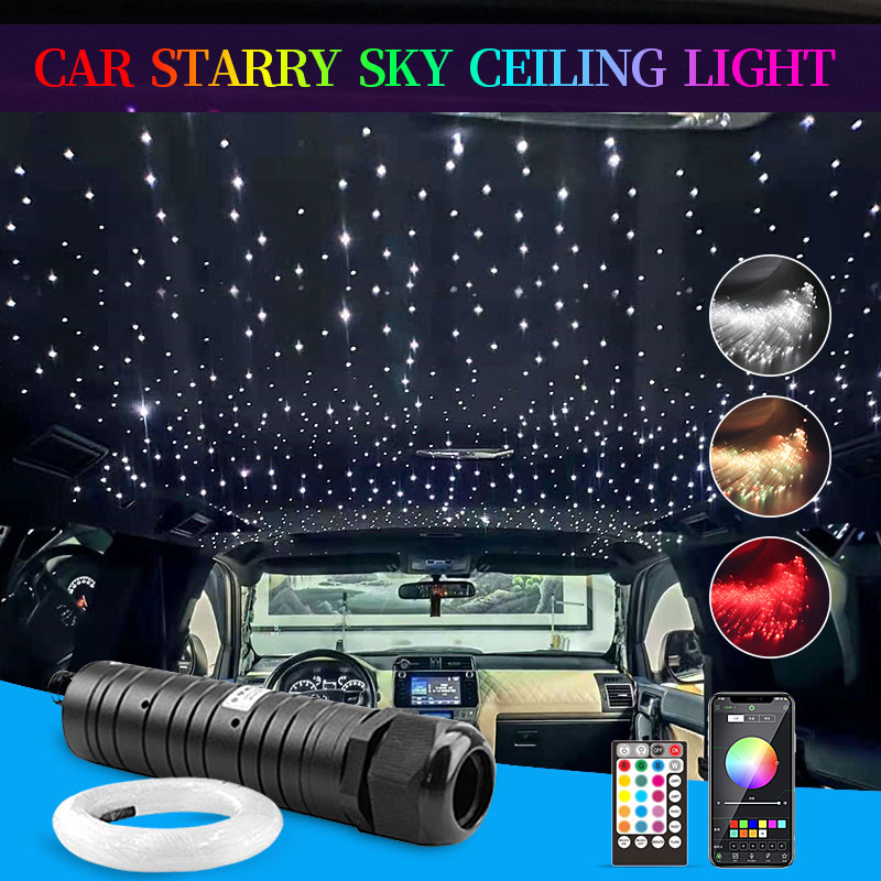 

6W Car Starry Sky Light LED Auto Interior Decoration Accessories Lamp Car Roof Star Lights Ceiling Fiber Optic Light