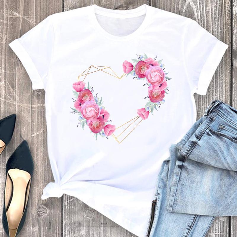 

Women' T-Shirt Women Watercolor 90s Trend Clothes Clothing Fashion Short Sleeve Tshirt Female Spring Summer Top Cartoon Graphic Tee, Gjs27645