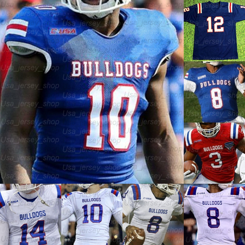 

Custom Louisiana Tech Bulldogs College Football Jerseys Terry Bradshaw J'Mar Smith Justin Henderson Stanley Mason Jay Powell Hardy, Black