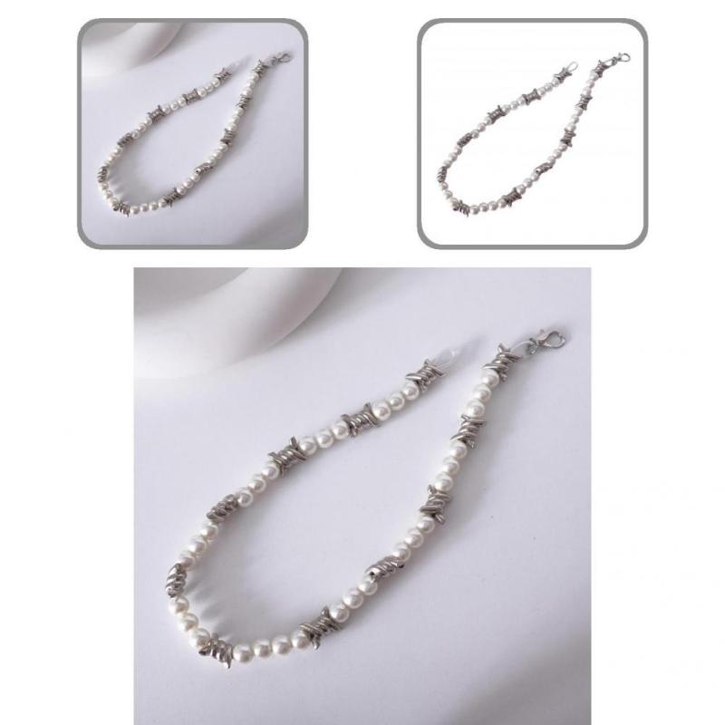 

Chains Necklace Allergy Free Great Comfortable To Wear Imitation Pearl Beads