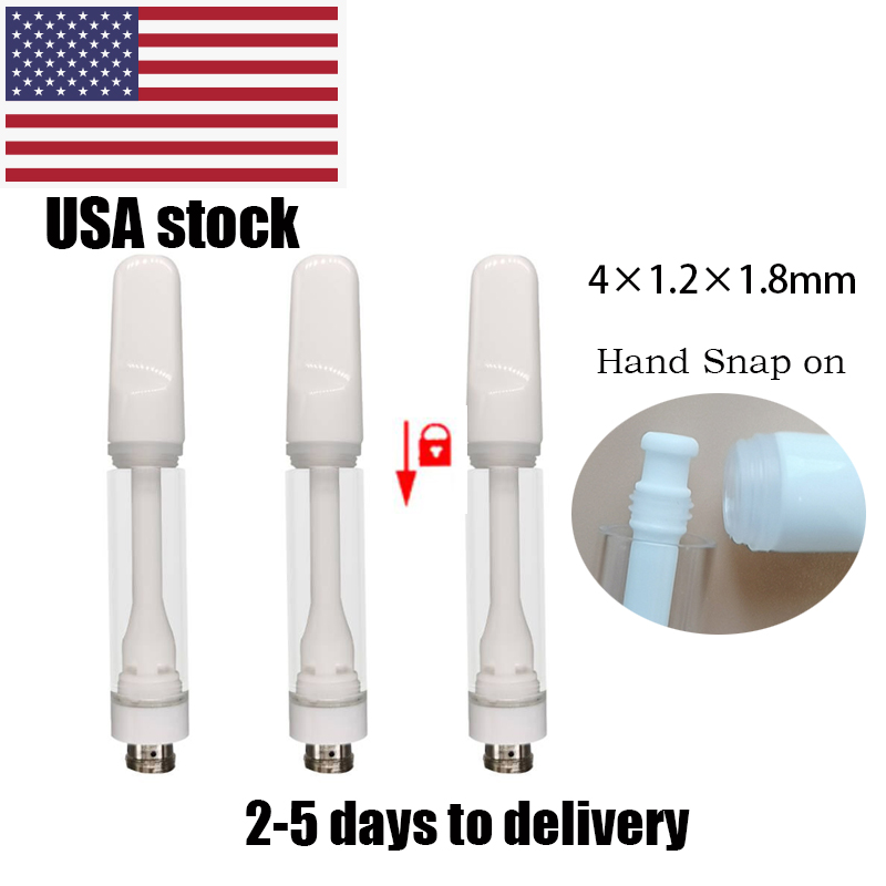 

Vape Cartridges Full Ceramic Carts USA Stock 510 Atomizers 1.0ml Cartridge Lead Free Empty Disposable Vapes Pen 4pcs Hole Thick Oil Vaporizer E Cigarettes Packaging