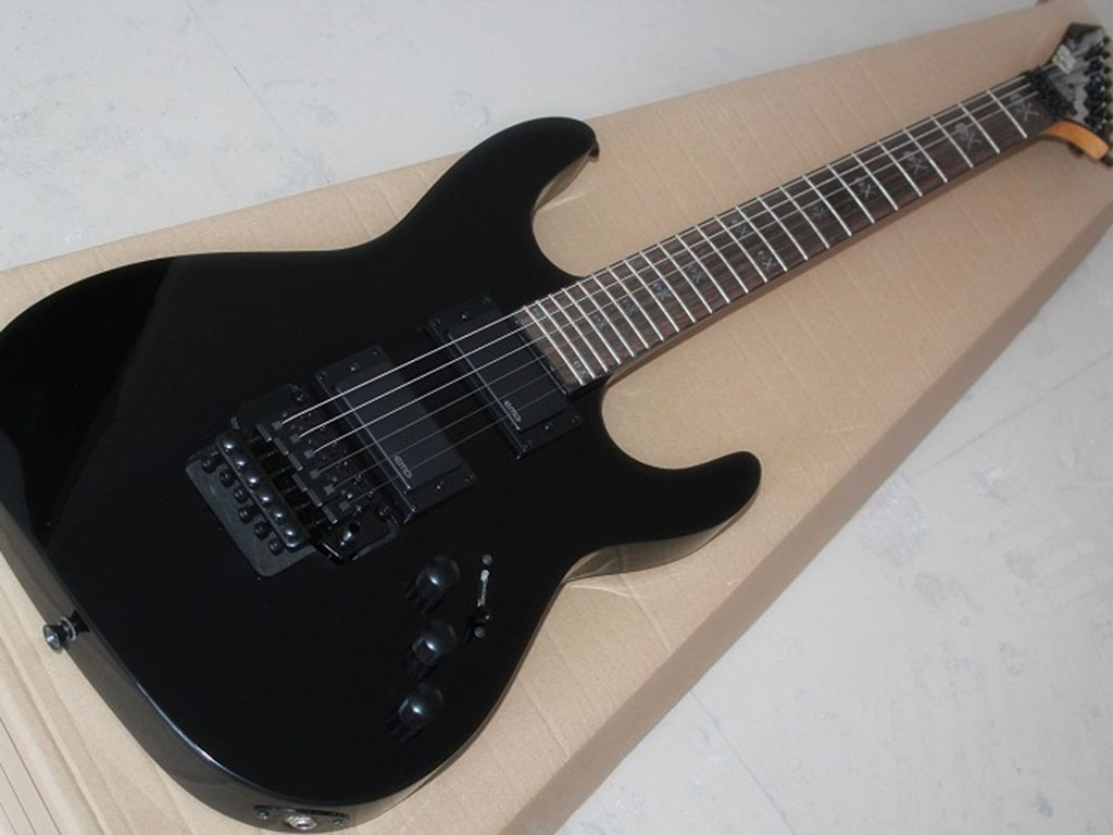 

Double shake 24 - piece one skull electric guitar