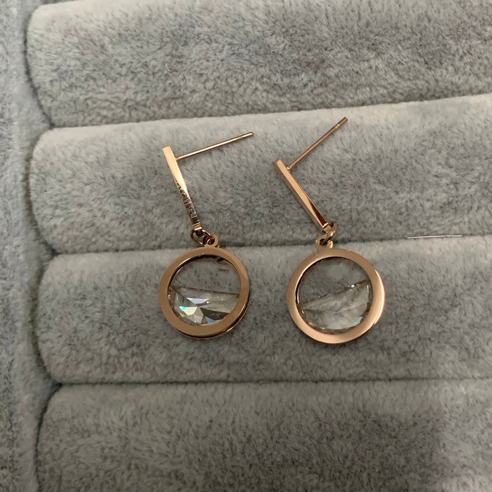 

20 design mix Never fade dangle High Quality girls 316L stainless steel rose silver gold big diamond letter studs earrings for Women men lovers wedding jewelry