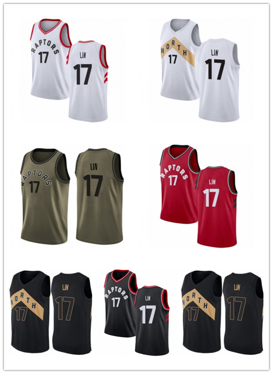 

2021 Jeremy custom men women youth ##17 Lin Toronto Raptor basketball jerseys red Blue jersey leave number name, Black;red