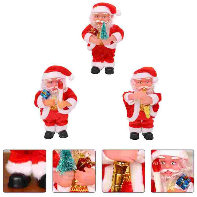 

Christmas Decorations 3pcs Santa Doll Decors Decoration Party Decor Props Novel