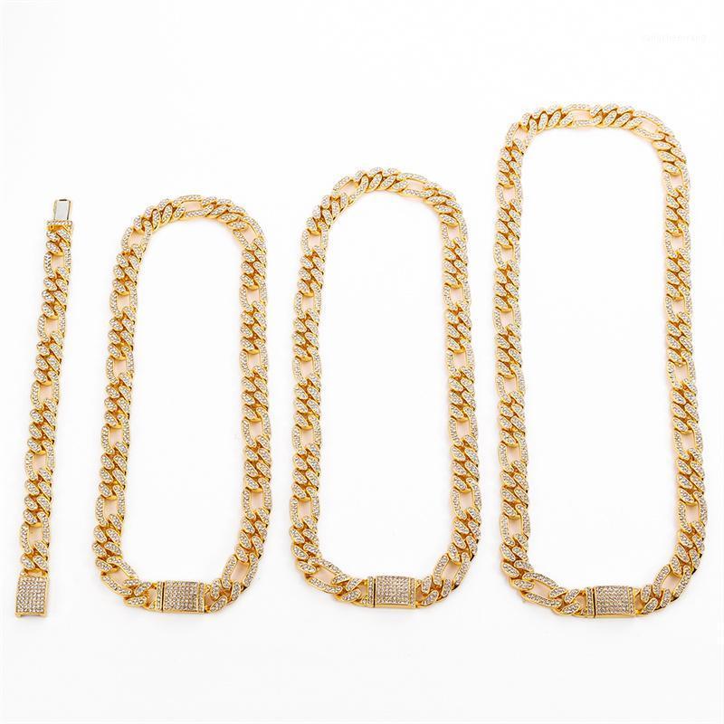 

Chains Men's Women's Hip Hop Iced Out Bling Chain Necklace 13mm Miami Cuban Rock Trendy Glamour Jewelry