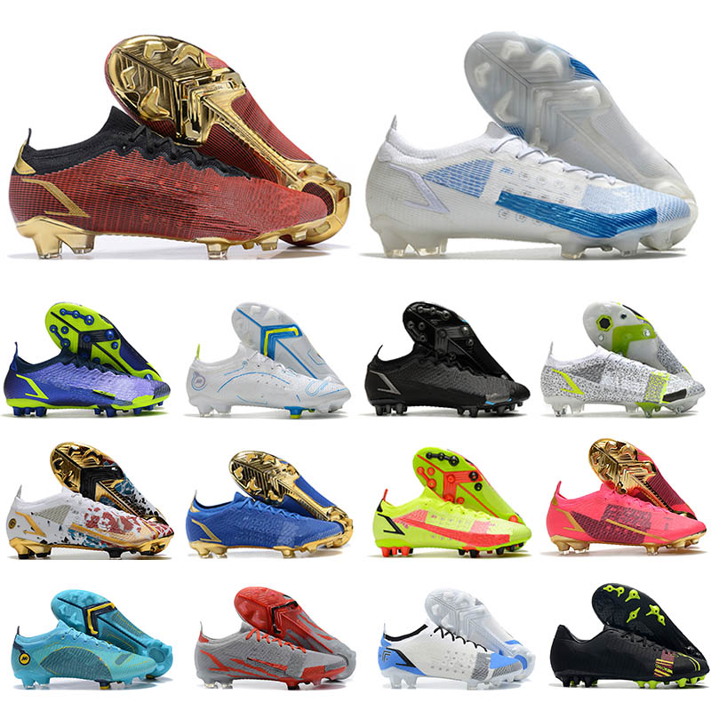 

Top Quality Soccer Shoes Ronaldo CR7 Mercurial Vapores 14 XIV Elite SG Pro Anti Clog Cleats Outdoor Superfly 8 VIII CR110 Neymar ACC Football Boots, With original box