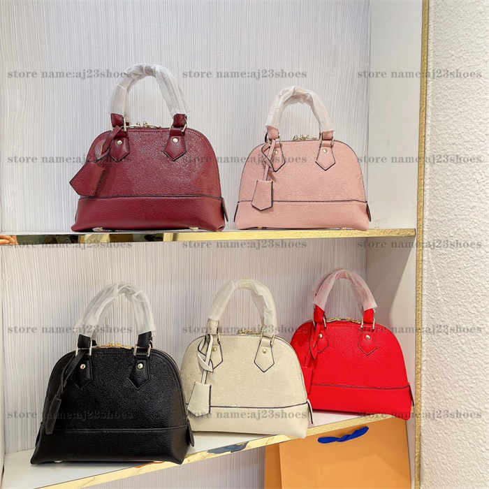 

Fashioned NEO ALMA BB Tote Bag supple Monograms Empreinte grained leather rounded top handles removable shoulder strap Padlock Keybell Classic Bags, 01