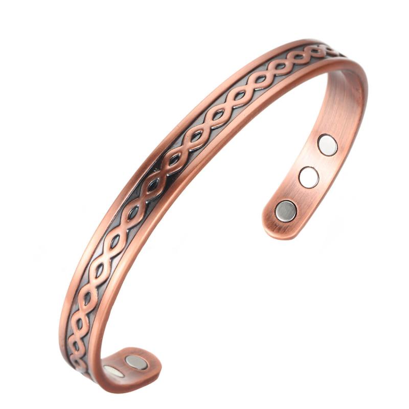 

Bangle Healing Pure Copper Bracelet Magnetic Cuff Adjustable Magnet Health Bracelets Bangles For Arthritis