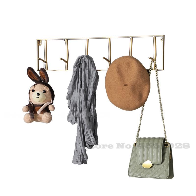 

Clothing & Wardrobe Storage Ins Nordic Creative Key Hook Golden Iron Art 6 Hooks Living Room Porch Bedroom Door Back Coat Rack Home Wall Dec