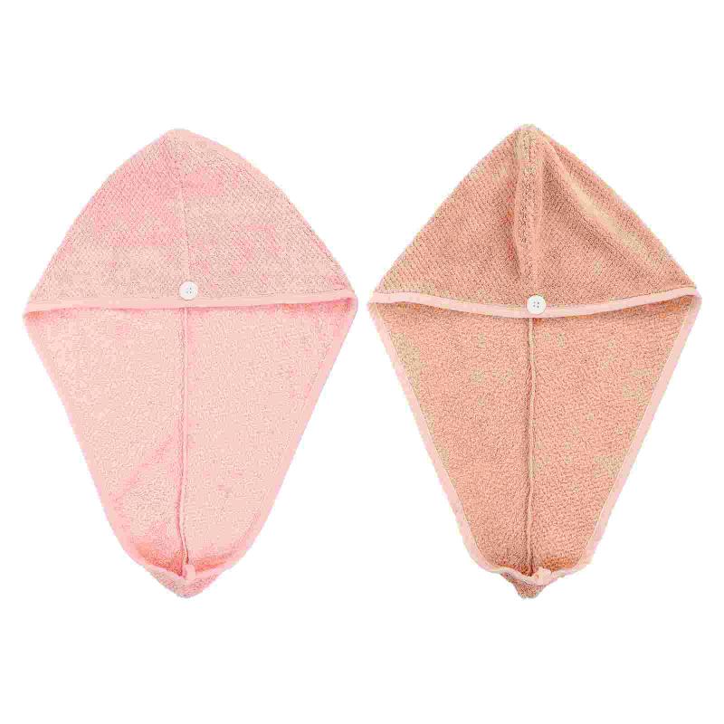 

Shower Caps 2pcs Hair Drying Towel Hat Bath Water-absorbent Supplies