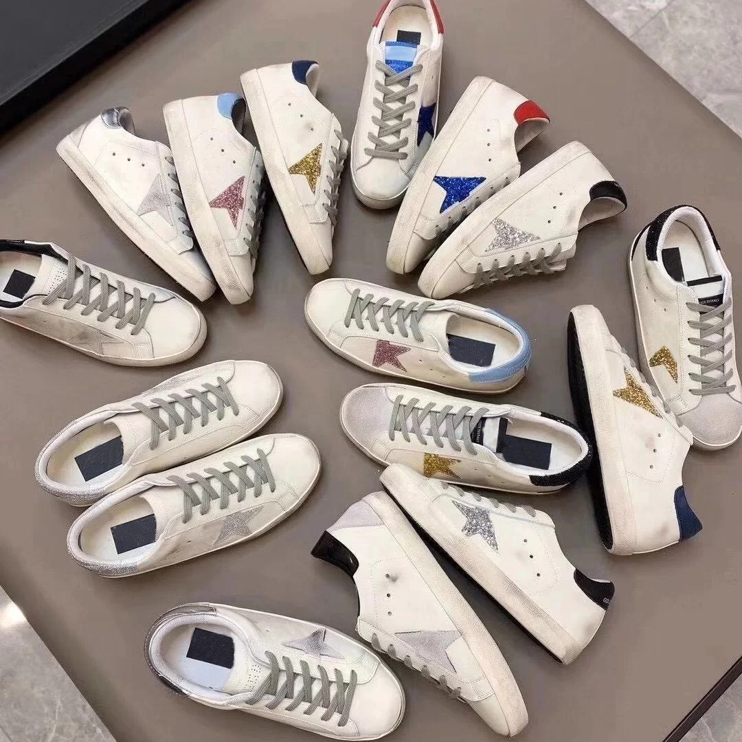 

Designer Sneakers Super Star Casual Shoes Italy Brand Do-old Dirty Sneaker Sequin Classic White Man Women Trainers With Box, 23