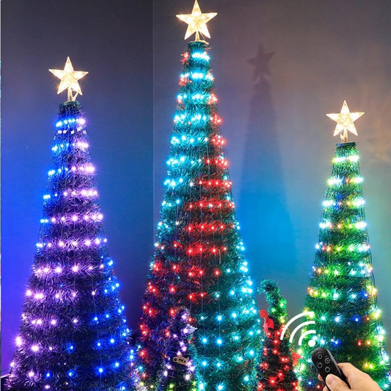 

Christmas Decorations Led Tree Addressable WS2812B SK6812 IC Pixels Fairy Lights Remote Control Holiday Decoration Light String Wedding