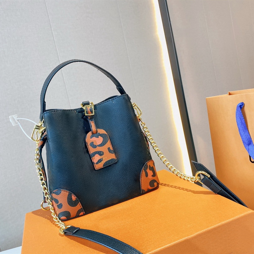 

Cowhide Emboss Neonoe Leopard Shoulder Crossbody Bags Wild at Heart Bucket Totes Noe Nano Purse Designer Handbags Women Fashion Messenger Shopping Bag Clutchs, Add box