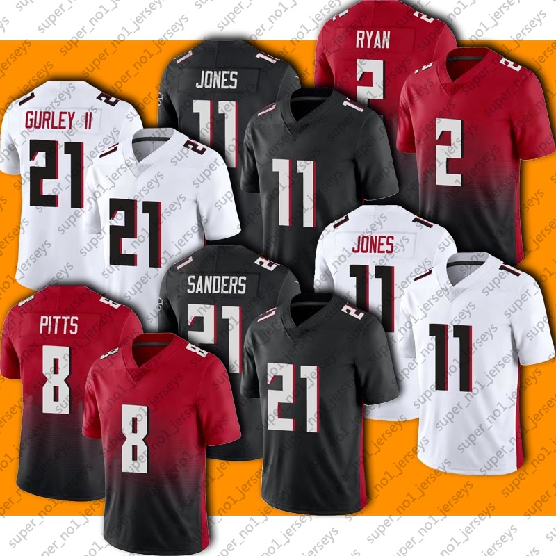 

2 Matt Ryan 18 Ridley Jersey 8 Kyle Pitts 97 Grady Jarrett Jerseys 14 Russell Gage Hayden Hurst Deion Jones Kendall Sheffield Jake Matthews, Woman size s-xxl (ly)