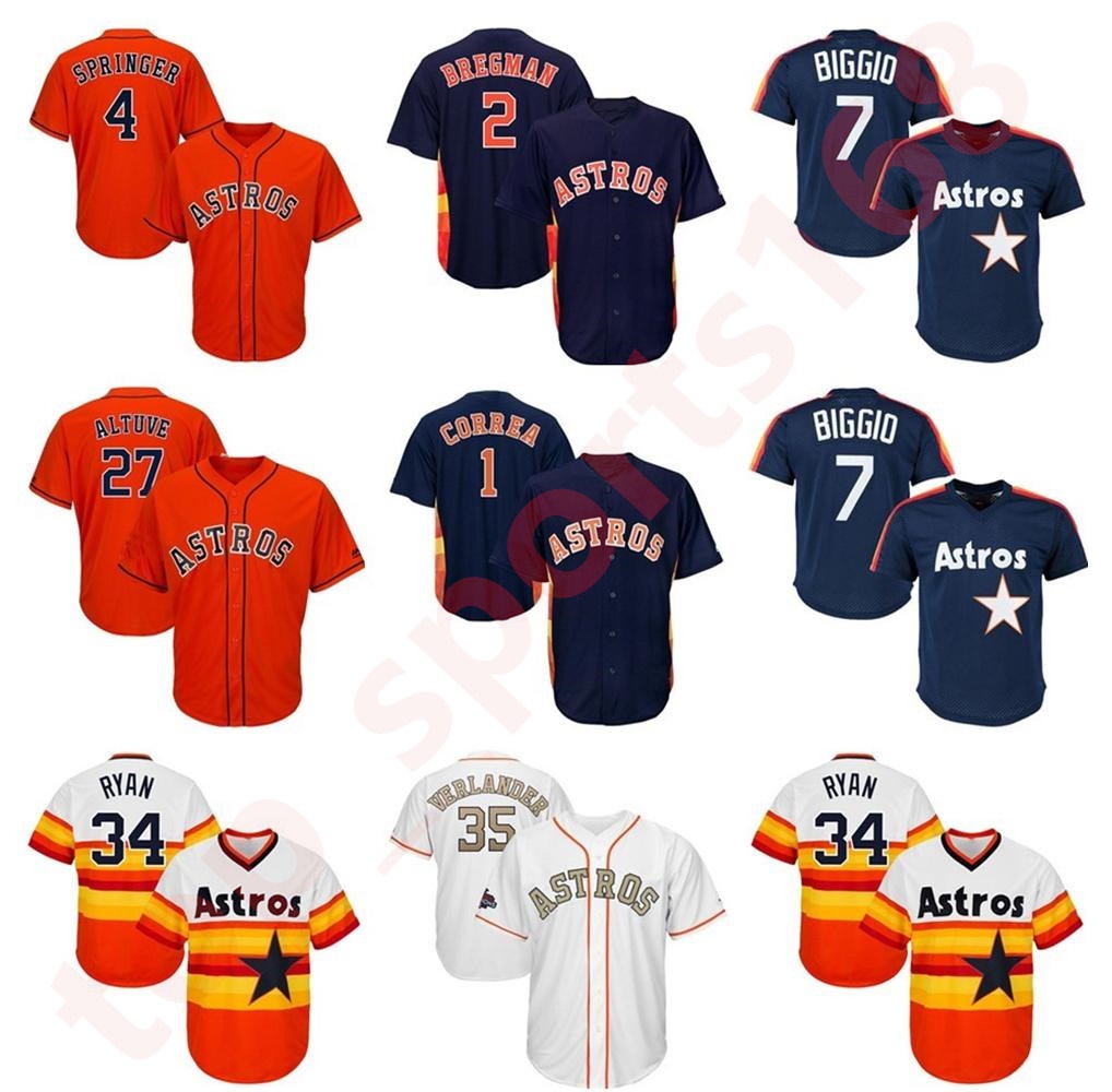

20 21 Craig Biggio Houston Jersey Custom Alex Bregman Justin Verlander Astros Jose Altuve Carlos Correa Nolan Ryan Jeff Bagwell Michael Brantley, Blue;black