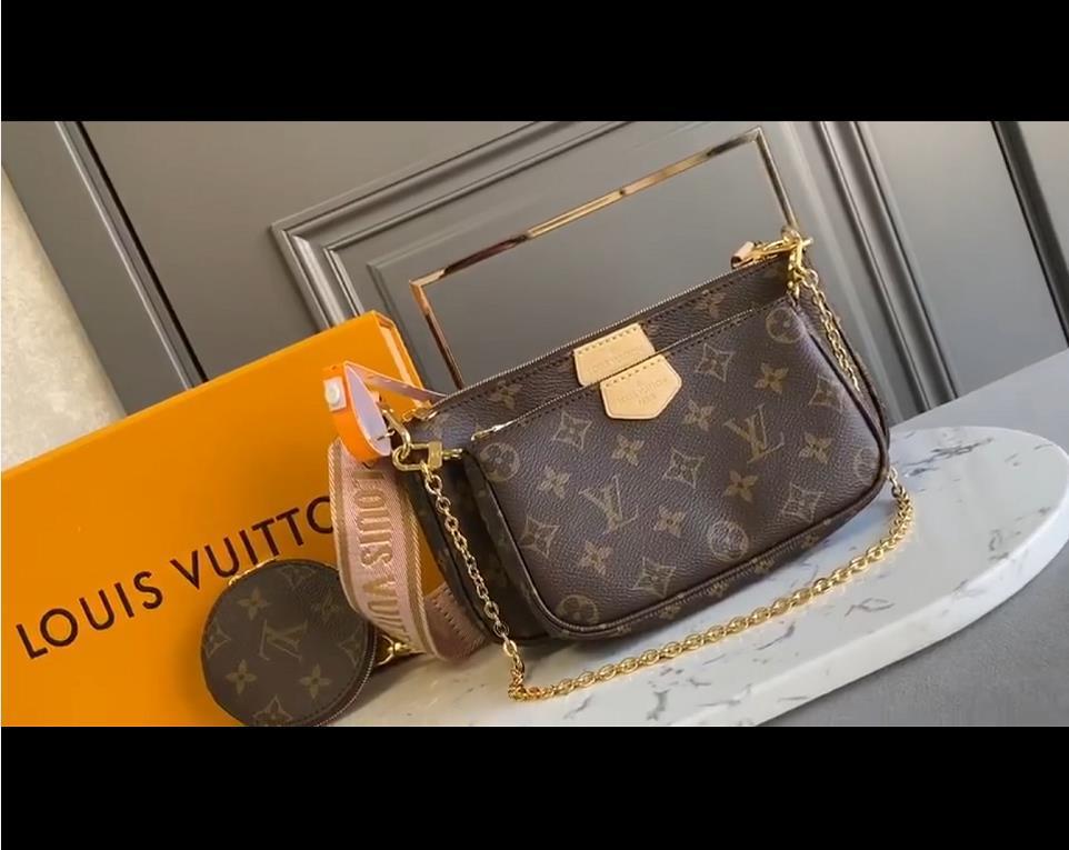 

lv LOUIS BAG VITTON favorite multi pochette accessories handbag genuine leather shoulder crossbody bag purses 3 pcs purse bags