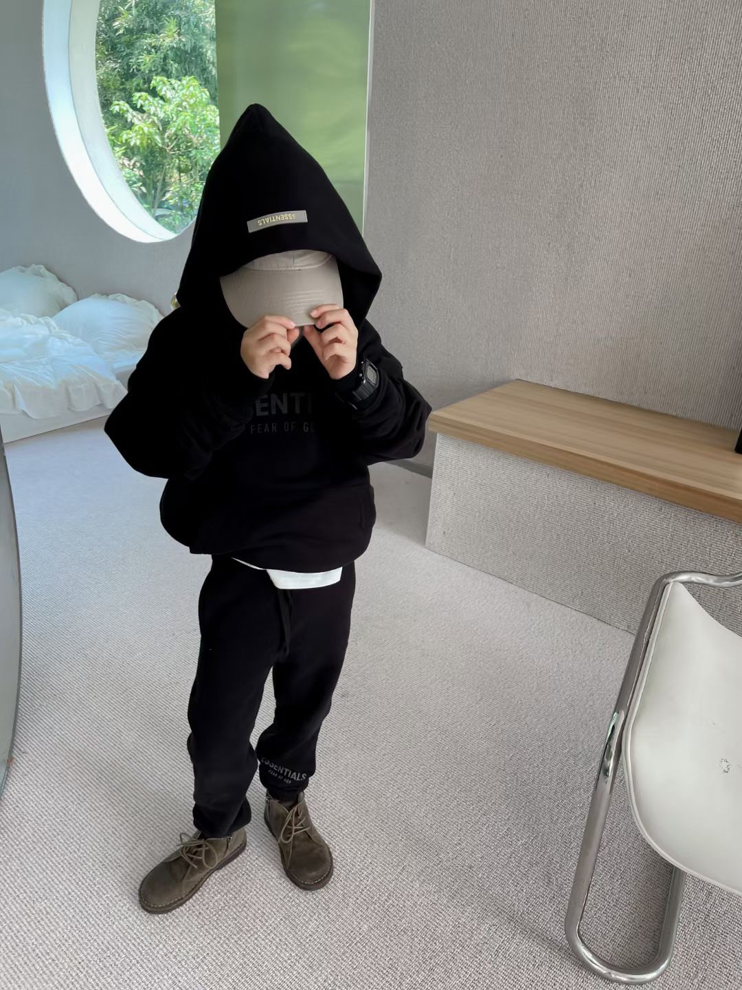 

High quality Children's tracksuit winter Kids Boys Girls hooded with pants 2pcs/sets casual warm sports outfit, As show